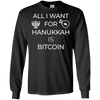 Image of All I Want for Hanukkah is Bitcoin Chanukkah T-Shirt Hodl