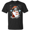 Image of Christmas Snowman Siberian husky Funny T-shirt
