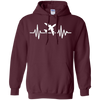 Image of Airplane Shirt Funny Airplane Pilot Heartbeat Flying Tees