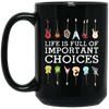 Image of "Important Choices" Electric Guitar Nerd Musician T-shirt