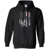 Image of Autism Awareness T-Shirt American Flag Distressed Tee