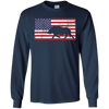 Image of American Flag Patriotic Wild Feral Pig Hunting T-Shirt USA