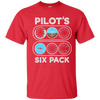 Image of Pilot's Six Pack T-Shirt | Flight Instruments Aviation Shirt