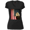 Image of American Bald Eagle Retro Flag Long Sleeve Shirt, Patriotic