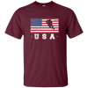 Image of American USA Flag Ice Hockey T-Shirt Patriotic Sports Gift