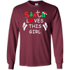 Image of Santa Loves This Girl T Shirt Funny Christmas Gift Shirts