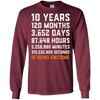 Image of 10th Birthday Gift T Shirt 10 Years Old Being Awesome Tee