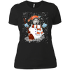 Image of Christmas Snowman Siberian husky Funny T-shirt