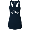Image of Airplane Shirt Funny Airplane Pilot Heartbeat Flying Tees