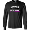 Image of Aries Asexual Pride Flag Zodiac Sign Long Sleeve T-Shirt