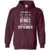 Image of All Men Created Equal Kings Born September Tshirt Gift Funny