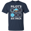 Image of Pilot's Six Pack T-Shirt | Flight Instruments Aviation Shirt