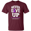 Image of Alzheimer's Awareness Never Give Up Long Sleeve T-Shirt