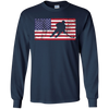Image of American Flag Hockey USA Patriotic Ice Skating Cool T-Shirt
