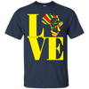 Image of African black power map raised fist I love Africa t-shirt