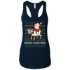 Image of Santa Riding Cow Merry Xmas Farming Gift Tshirt