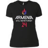 Image of Armenia Will Never Forget T-shirt for to show Armenian Pride