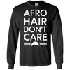 Image of Afro Hair Don't Care Funny T-Shirt