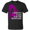 Image of A Woman's Place Is In The Resistance Shirt Varsity Protest