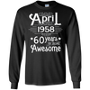 Image of April 1958 T-shirt Turning 60 Years Of Being Awesome