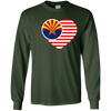 Image of Arizona Flag Shirt USA American Flag T-Shirt Vintage Heart