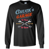 Image of Chuck's Garage funny long sleeve tee shirt