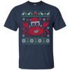 Image of Santa Claws Festive Crab Ugly Christmas Sweater T-Shirt