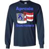 Image of Apraxia Awareness American Flag T shirt