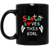 Image of Santa Loves This Girl T Shirt Funny Christmas Gift Shirts