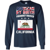 Image of American By Birth Proudly Raised In California Flag Shirt