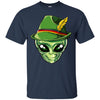 Image of Alien Oktoberfest T shirt Men Lederhosen Alpine Ufo Lover