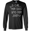 Image of A Girl...Her Dog And Her Jeep T shirt