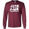 Image of "Fear Is A Liar" T-shirt Success Wins Positive Thinking Tee