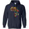 Image of African pride traditional ethnic pattern Africa map t-shirt