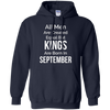 Image of All Men Created Equal Kings Born September Tshirt Gift Funny