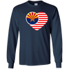 Image of Arizona Flag Shirt USA American Flag T-Shirt Vintage Heart