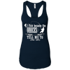 Image of "I Fish Because of the Voices" Fishing T-shirt for Fisherman