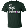 Image of Alzheimer's Awareness T Shirt For Nieces Purple Ribbon Tee