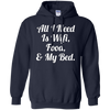 Image of All I Need Is Wifi Food & My Bed TShirt Teen Boys & Girls