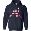 Image of Tee-shirt d'hockey sur glace de drapeau des Etats-Unis américain cadeau sportif patriote
