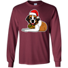 Image of Christmas St. Bernard Dog T-Shirt, Puppy Xmas Gift