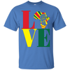 Image of African black power map raised fist I love Africa t-shirt