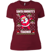 Image of Santa's Favorite Teacher Shirt Funny Xmas Gift For Teacher