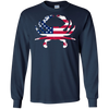 Image of T-shirts de drapeau américain: T-shirt USA de contour d'animal de crabe