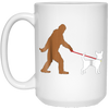 Image of Bigfoot Walking Chihuahua Dog T-Shirt
