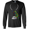 Image of Christmas String Lights Dual Head Nurse Stethoscope T-Shirt