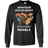 Image of Amateur Mycologist with Questionable Morels Mycology Shirt