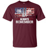 Image of Always Remember 9/11 Memorial USA Flag Patriot Day Tee