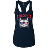 Image of Ameowica Cat With Flag Sunglasses Funny 4th Of July T-Shirt
