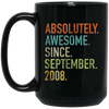 Image of Absolutely Awesome Since September 2008 10th Birthday Shirt